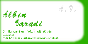 albin varadi business card